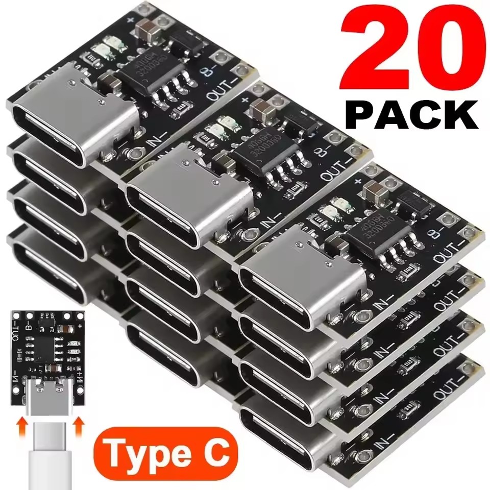 Usb C Cable - 1-20 stuks TP4056 3,7V lithiumbatterij-oplaad- en