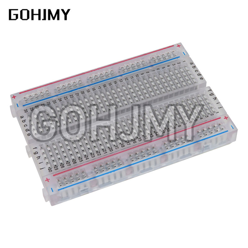 Breadboard 400 Point - 10 Stuks Transparante Mini Broodplank/Breadboard 8.5Cm