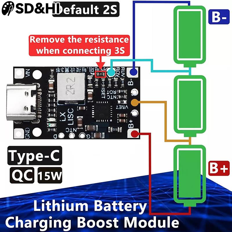 1Pc Type-C 2S 3S 8.4V 12.6V St - Li Ion Charger Module recensie en prijs