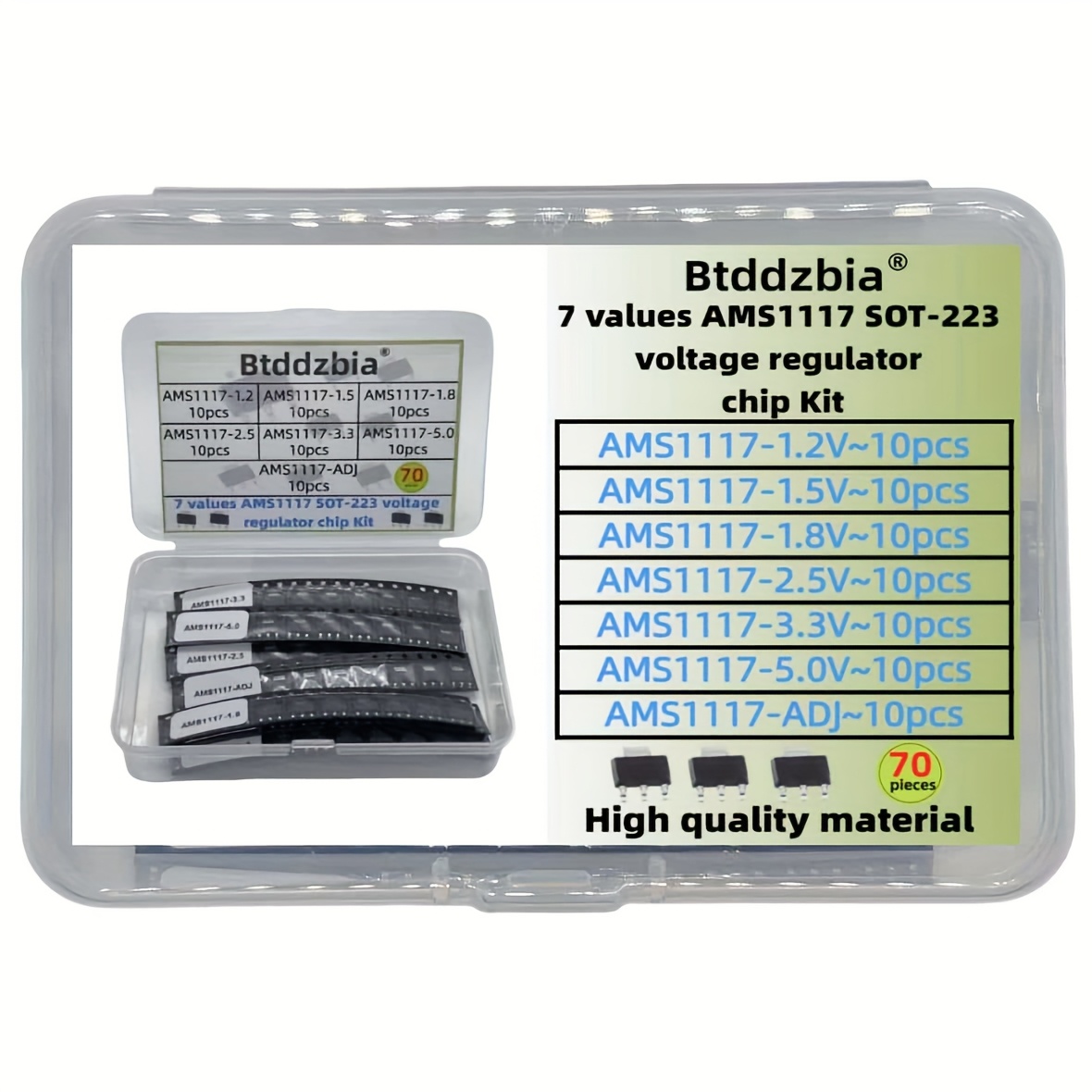 70 stks kit Spanningsregelaar  - Ams1117 Module recensie en prijs