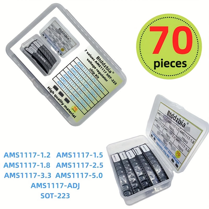 70 stks kit Spanningsregelaar  - Ams1117 Module recensie en prijs