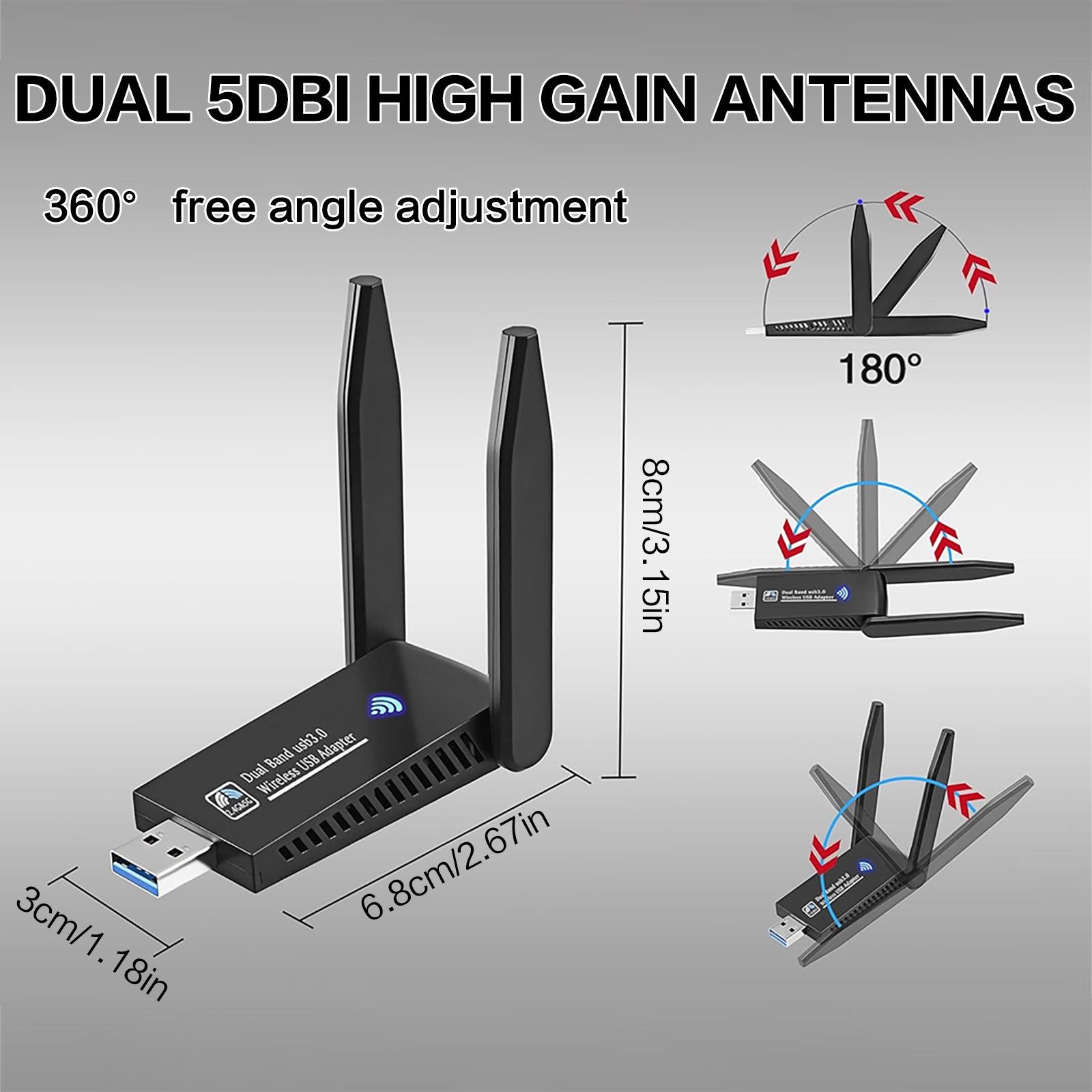 1300Mbps USB WiFi-adapter Dual - Antenna 2.4Ghz recensie en prijs