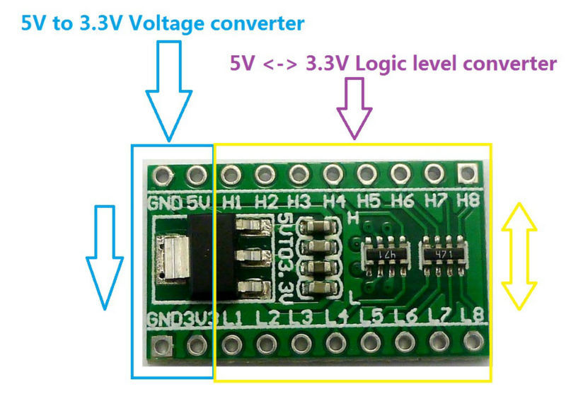 5 stuks 8CH IIC I2C logische n - Ams1117 Module recensie en prijs
