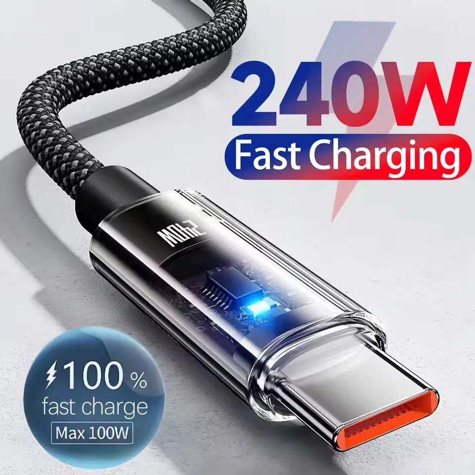 240W nylon USB-C-kabel voor su - Usb C Cable recensie en prijs